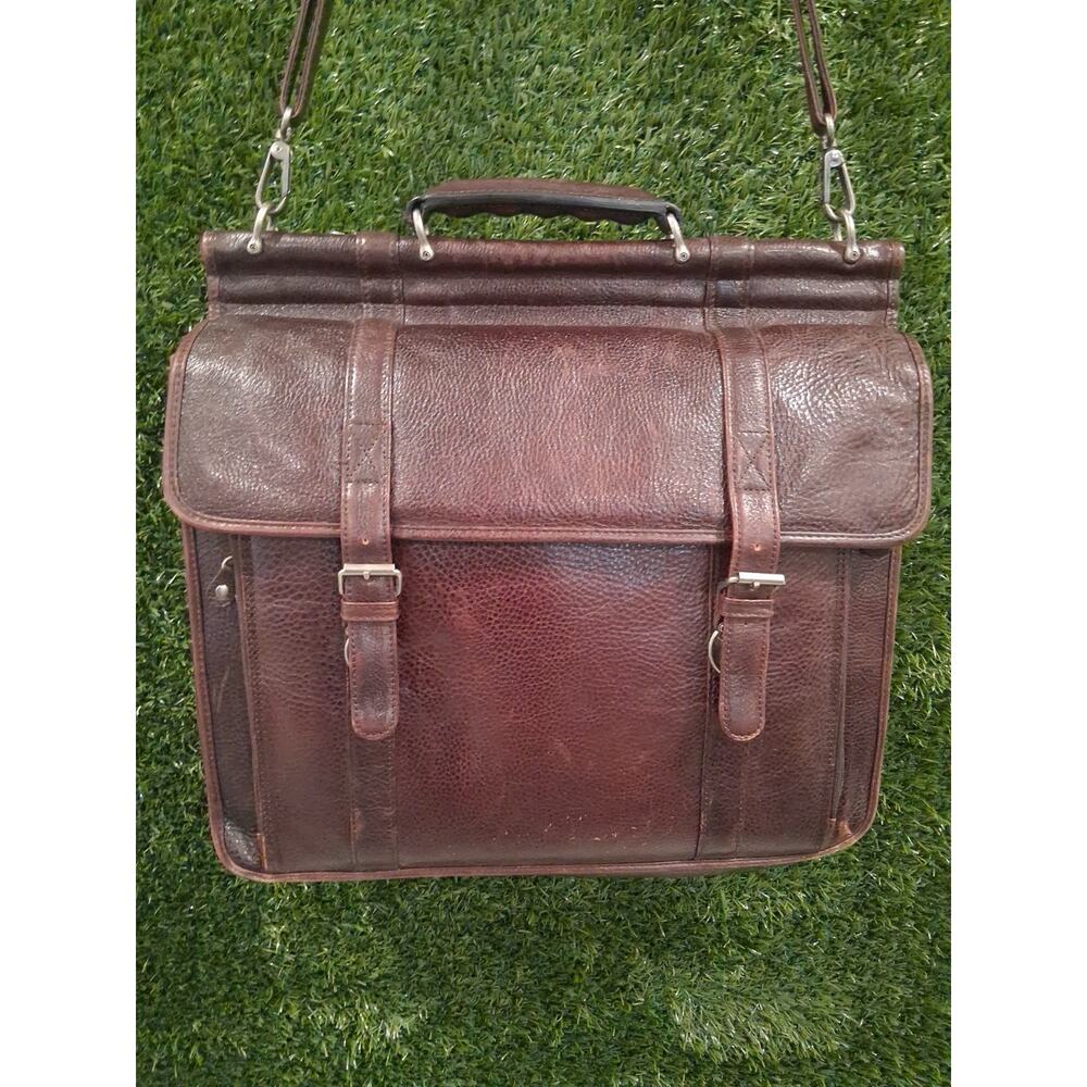 RARE VTG Wilsons Leather Pelle Studio Briefcase Messenger Bag 90s Dark Academia - Picture 6 of 15